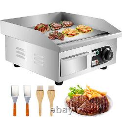Electric Griddle Flat Top Grill 1500W 14 Hot Plate BBQ Countertop Commercial