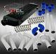 Fimc Turbo Intercooler+silicone Coupler Blue+piping Kit+stainless Steel Clamps