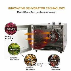Food Dehydrator 6 Tier Stainless Steel Fruit Jerky Meat Dryer Blower Commercial