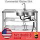 Free Standing Stainless-steel Double Bowl Commercial Restaurant Kitchen Sink