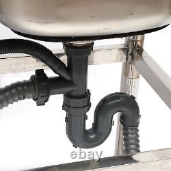 Freestanding Kitchen Sink Commercial Utility Sink with 2 Filters Stainless Steel