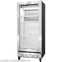 Frigidaire Commercial Stainless 17.9 cf Glass Door Front Refrigerator FCGM181RQB