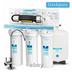 Geekpure 6 Stage Reverse Osmosis RO Water Filter System With U-V Filter 75 GPD