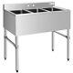 Giantex Nsf Stainless Steel Utility Sink 3 Compartment Commercial Kitchen Sink