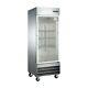 Glass Door Upright Commercial Reach In Stainless Steel Refrigerator 23 Cu Ft