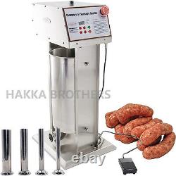 Hakka Commercial Electric Sausage Stuffer 30LBS 15L Stainless Steel Meat Maker