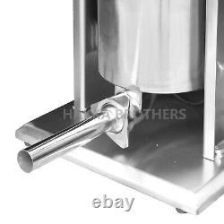 Hakka Commercial Electric Sausage Stuffer 30LBS 15L Stainless Steel Meat Maker