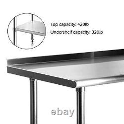 Hally Stainless Steel Table for Prep & Work 24 x 30 Inches, NSF Commercial He
