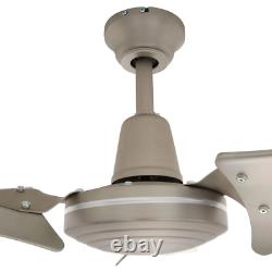 Hampton Bay Ceiling Fan 60 in. Indoor/Outdoor Brushed Steel with Wall Control
