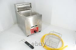 Homier 10L Commercial Countertop Deep Gas Fryer Liquid w Basket Stainless Steel