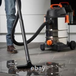 INDUSTRIAL Wet Dry Vacuum Cleaner Powerful Portable Hoover Commercial Steel 30L