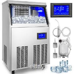 Ice Cube Maker Machine 50Kg/110Lbs Commercial Automatic Stainless Steel 110lbs