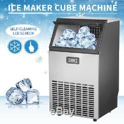 Ice Maker Commercial Compact Countertop Ice Cube Maker Up to 26lbs/33lbs/100lbs