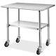 Ironmax 36x24 Stainless Commercial Kitchen Prep Work Table With 4 Casters