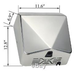 JETWELL Upgrade HEPA Filter HighSpeed Commercial Stainless Steel Auto Hand Dryer