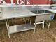 John Boos 96 X 30 Commercial Stainless Steel 2 Compartment Sink Table Combo