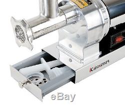 KITCHENER #12 Commercial Electric Stainless Steel Meat Grinder 720lbs/Hr & Tubes