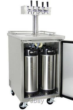 Kegco Commercial Grade Homebrew Kegerator Four Tap Keg Dispenser Stainless Steel