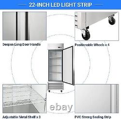 Kichking 27 Commercial Stainless Steel Reach-in Refrigerator 23 Cu. Ft ETL NSF