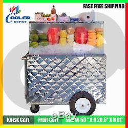 Kiosk Vending Vendor Food Cart Fruit Street Carrito Frutas Portable Commercial