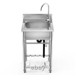 Kitchen Sink Commercial Laundry & Utility Sinks Freestanding Stainless Steel