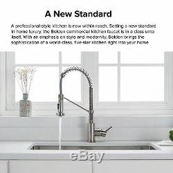 Kraus Bolden 18 Commercial Single Handle Kitchen Faucet with Pull Down Sprayhead