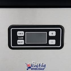 LCD Commercial Ice Maker Machine Stainless Steel 45pcs / 15 mins, 100lbs per Day