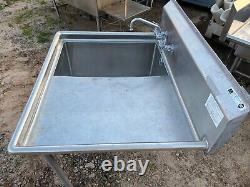 Load King 45x36 Commercial 1 Comp Bay Stainless Steel Kitchen Sink withDrainboard