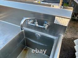 Load King 45x36 Commercial 1 Compartment Stainless Steel Sink withDrainboard NSF