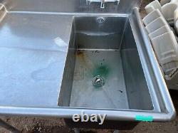 Load King 45x36 Commercial 1 Compartment Stainless Steel Sink withDrainboard NSF