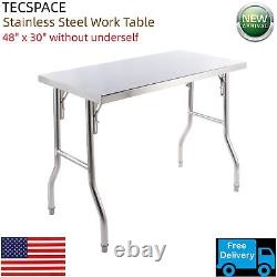 Lojok New Commercial 48 x 30 Stainless Steel Work Table without underself