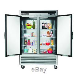 Maxx Cold 49cf Commercial Double 2 Two Door Upright Reach In Refrigerator All SS