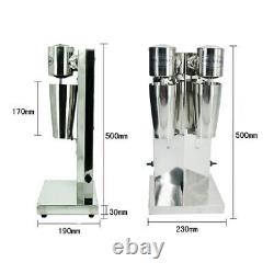 NEW 110V Commercial Stainless Steel Milk Shake Machine Double Head Drink Mixer