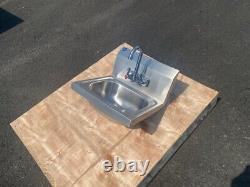 NEW 15 Stainless Steel Hand Sink With Faucet Kitchen Bar Utility Commercial NSF
