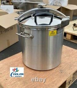 NEW 50 QT Commercial Stainless Steel High Capacity Pressure Cooker Kettle