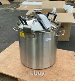 NEW 50 QT Commercial Stainless Steel High Capacity Pressure Cooker Kettle