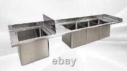 NEW 77 Food Truck Stainless Steel Sink 4 Compartment Commercial NSF
