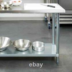 NEW Commercial 18 x 72 STAINLESS STEEL WORK PREP TABLE With Undershelf Kitchen