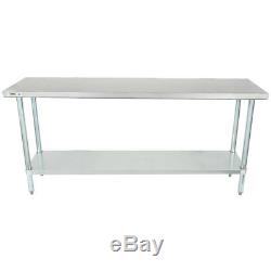 NEW Commercial 18 x 72 Stainless Steel Work Prep Table With Undershelf Kitchen