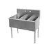 New Commercial Stainless Steel 48 X 24.5 3 Three Compartment Budget Sink 18 Ga