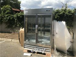 NEW Commercial Stainless Steel Merchandiser Refrigerator 2 Glass Door Cooler NSF