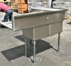 NEW Corner Stainless Steel Sink 3 Compartment Commercial Kitchen Restaurant NSF