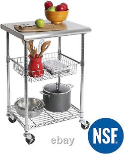 NSF Commercial Stainless Steel Top Work Table