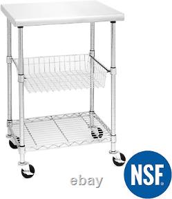 NSF Commercial Stainless Steel Top Work Table