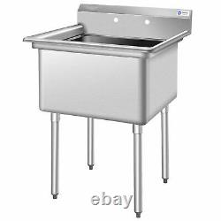 NSF Stainless Steel Utility Sink 30 Single Bowl Commercial Kitchen Sink