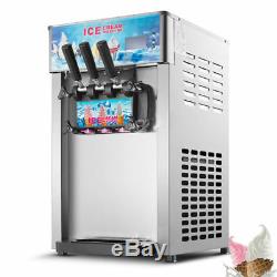 New 3 Flavors Commercial Soft Ice Cream Machine Ice Cream Cones Self Pick Up