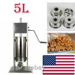 New 5L Stainless Steel Commercial Manual Spanish Churro Maker Machine Set