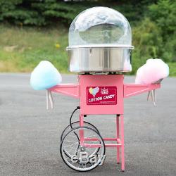 New Carnival King Cotton Candy Machine Maker Cart Stand Commercial Concession
