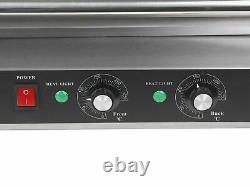 New Commercial 18 Hot Dog Hotdog 7 Roller Grill Cooker Machine With cover