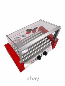 New Commercial Stainless Steel Hot Dog Broiler (7 Rollers) Sausages Machine